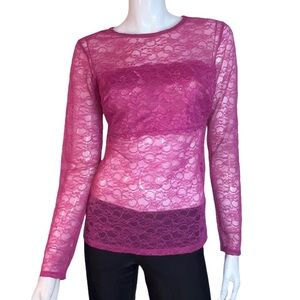 Guess Soffie Lace Long Sleeve‎ Purple Tunic